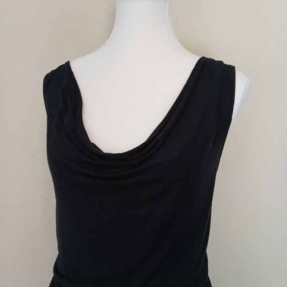 Free People Cowl Neck Sleeveless Two Timer Dress Open Back Black Size Medium - Picture 3 of 11